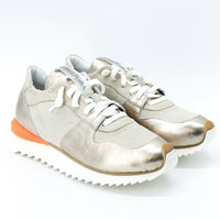 Andia Fora Ruffle Stone and Gold