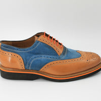 Mercanti Fiorentini 06650 Tan and Blue Suede