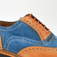 Mercanti Fiorentini 06650 Tan and Blue Suede