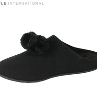 Fit Flop Chrissie Pom Pom Black