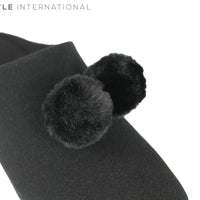 Fit Flop Chrissie Pom Pom Black