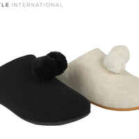 Fit Flop Chrissie Pom Pom Black