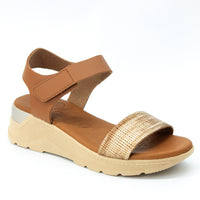 Oh My Sandals 5189 Tan and Bronze