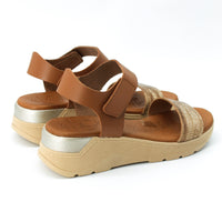Oh My Sandals 5189 Tan and Bronze
