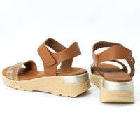 Oh My Sandals 5189 Tan and Bronze