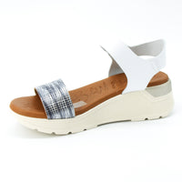 Oh My Sandals 5189 White and Pewter