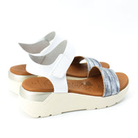 Oh My Sandals 5189 White and Pewter