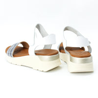Oh My Sandals 5189 White and Pewter
