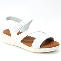 Oh My Sandals 5182 White and Silver