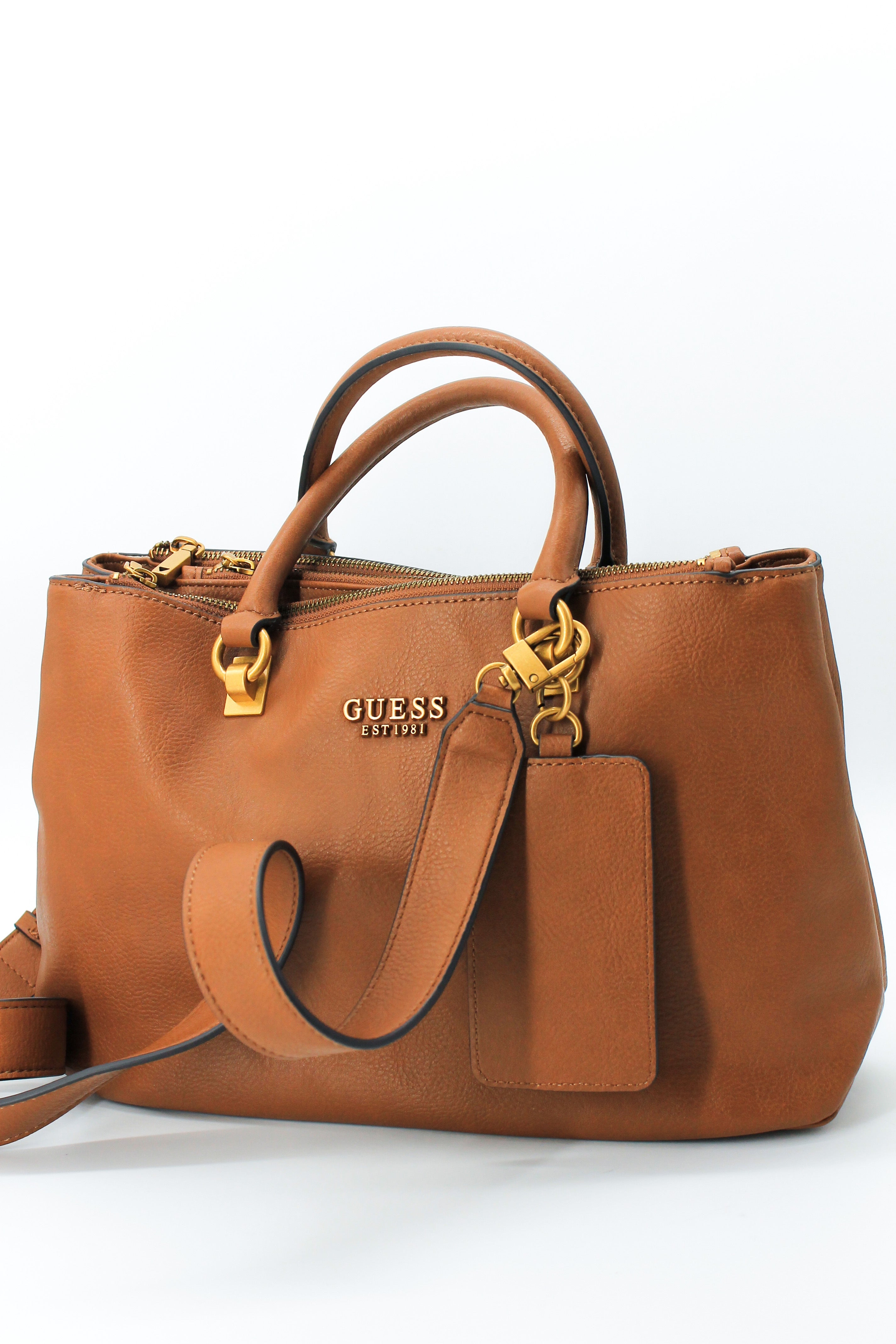 Guess best sale cognac handbag