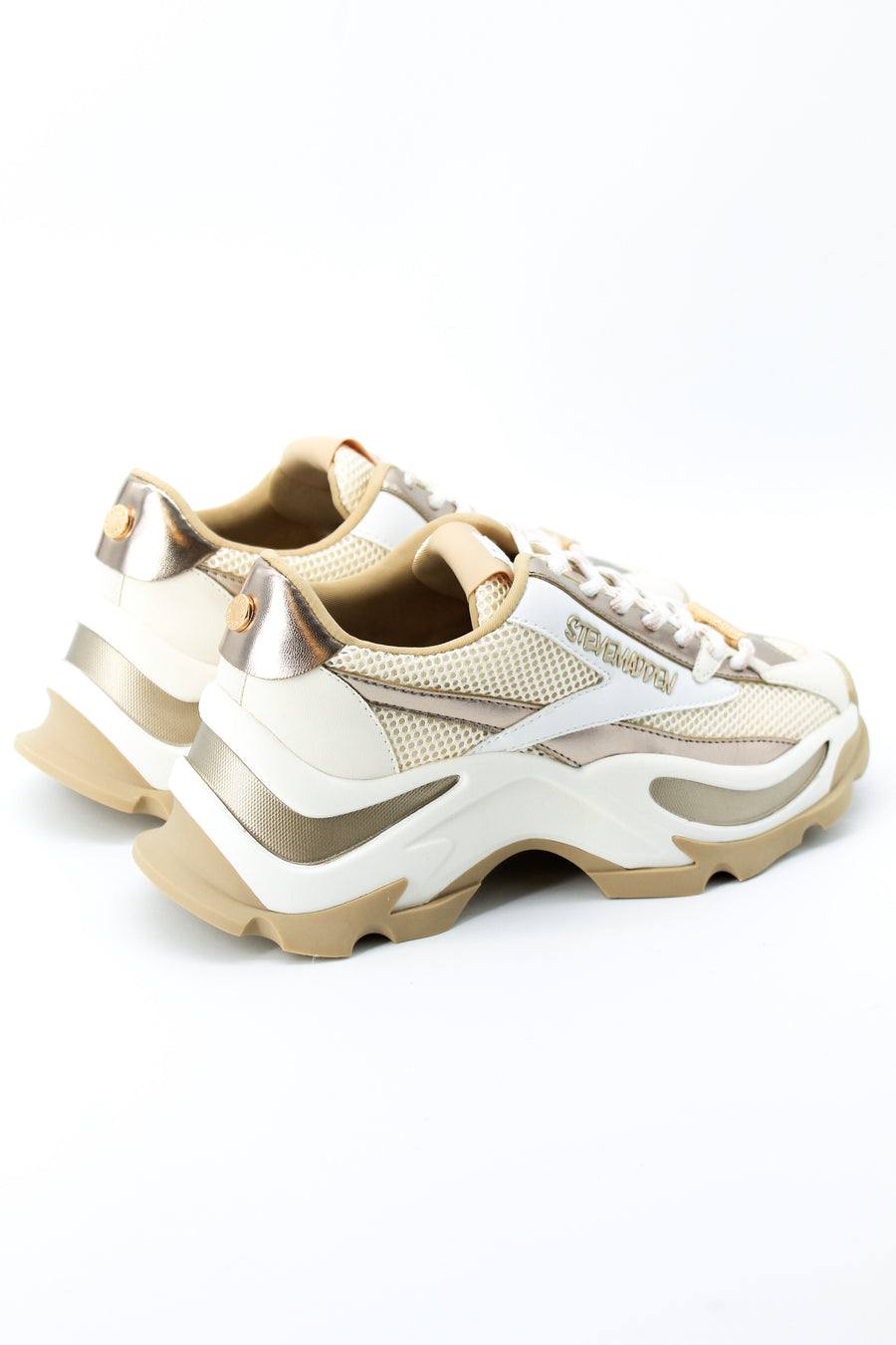 Steve Madden Zoomz Cream and Rose Gold