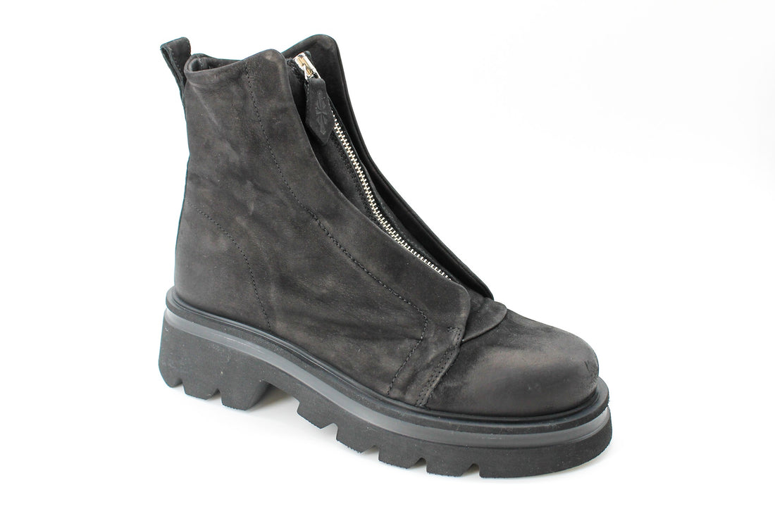 Patrizia Bonfanti Kuni Zip Black Nabuk