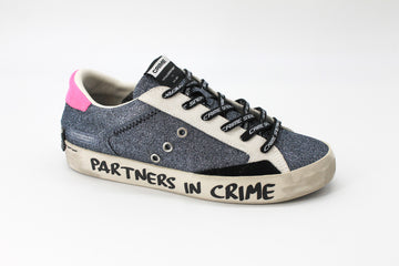 Crime London Distressed Blue Glitter