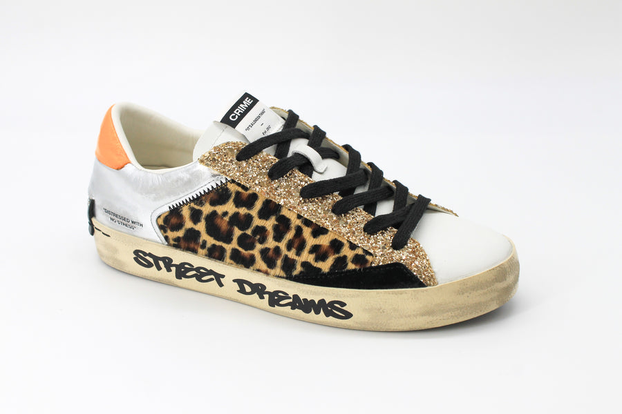 Crime London  Distressed Leopard/Orange
