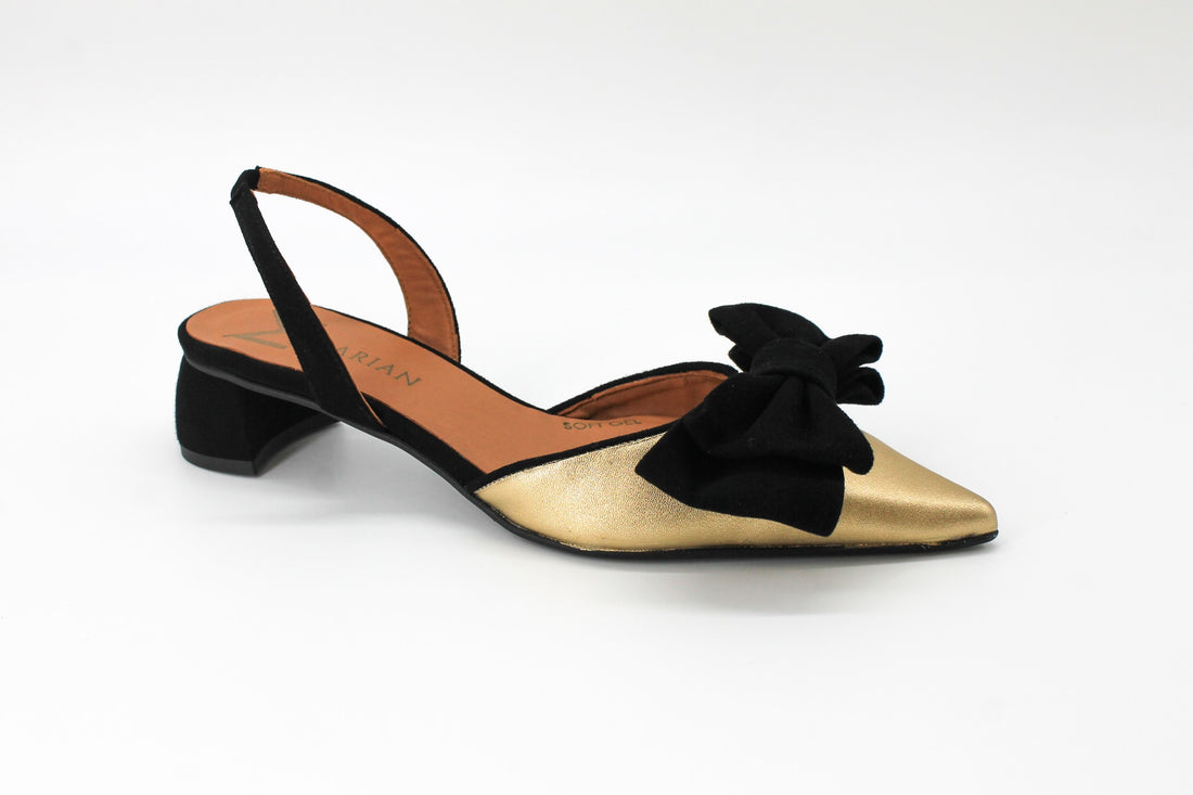 Marian 1305 Gold / Black Bow