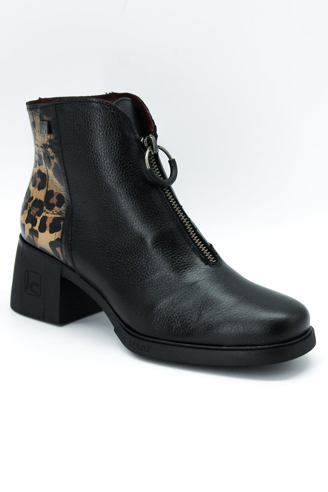 Jose Saenz 5439 Black with Leopard