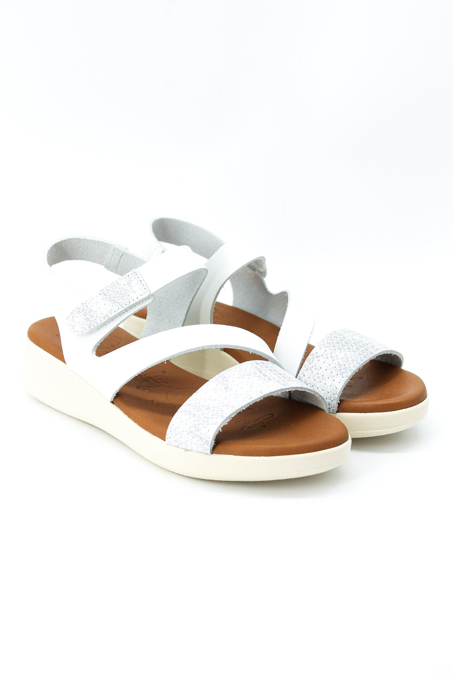 Oh My Sandals 5182 White and Silver
