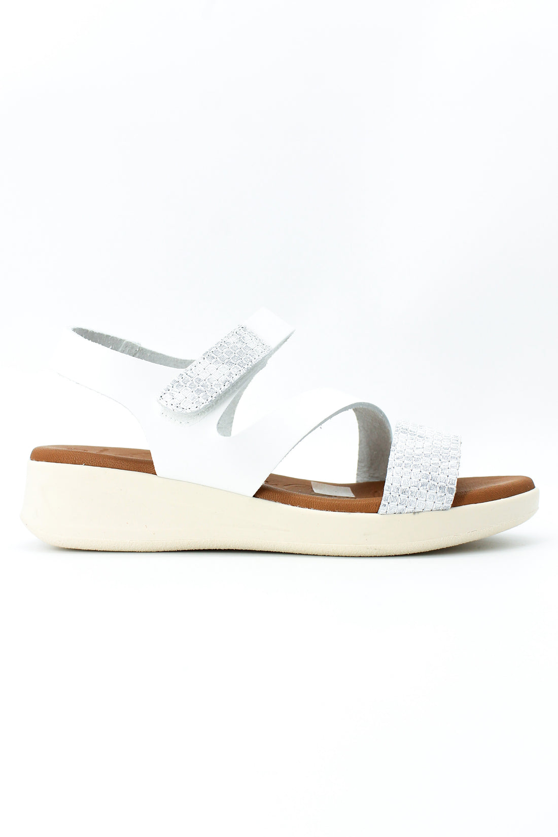 Oh My Sandals 5182 White and Silver