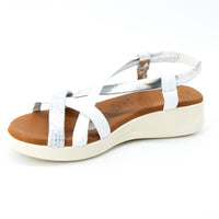 Oh My Sandals 5181 White and Silver